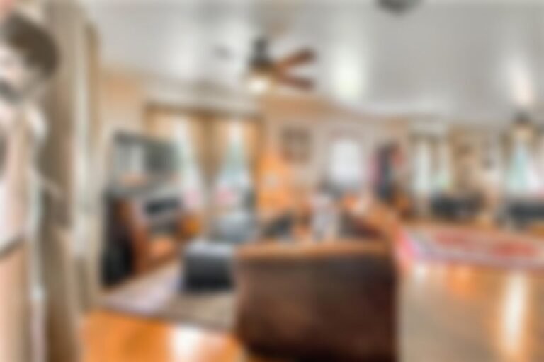 Large living room with bamboo floors